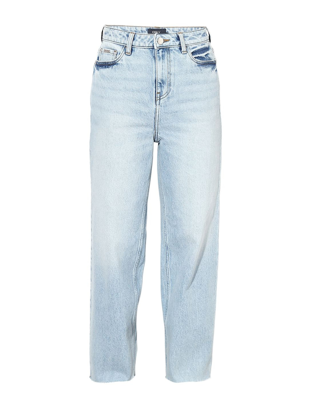 Light Blue High Rise Barrel Fit Jeans