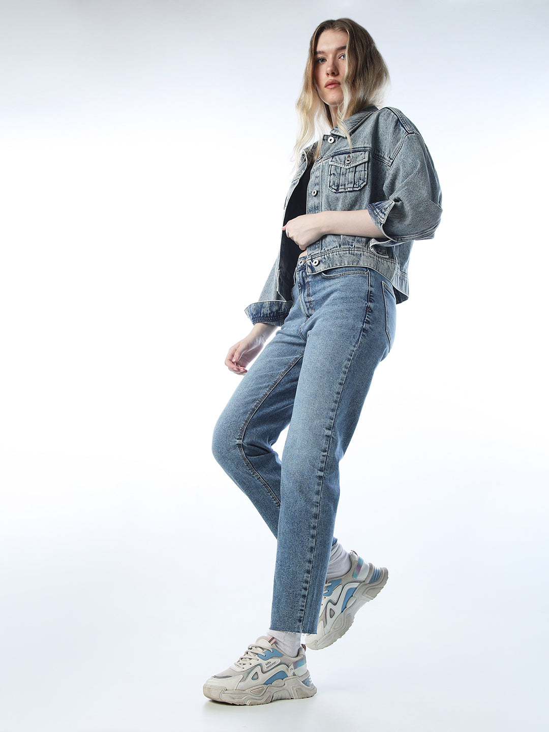Straight Fit High Rise Jeans
