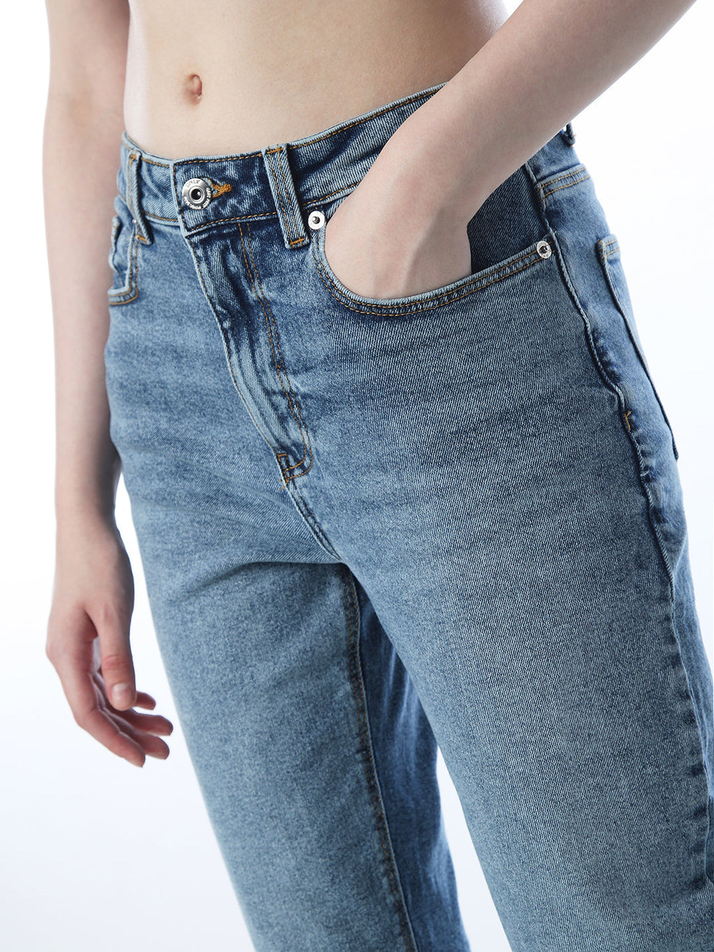 Straight Fit High Rise Jeans
