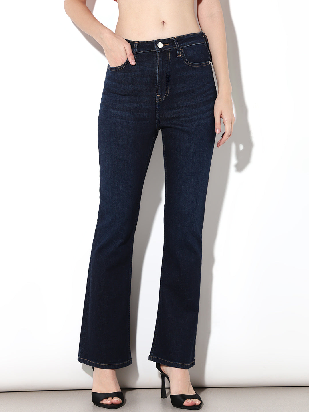 Dark Blue Flared Jeans