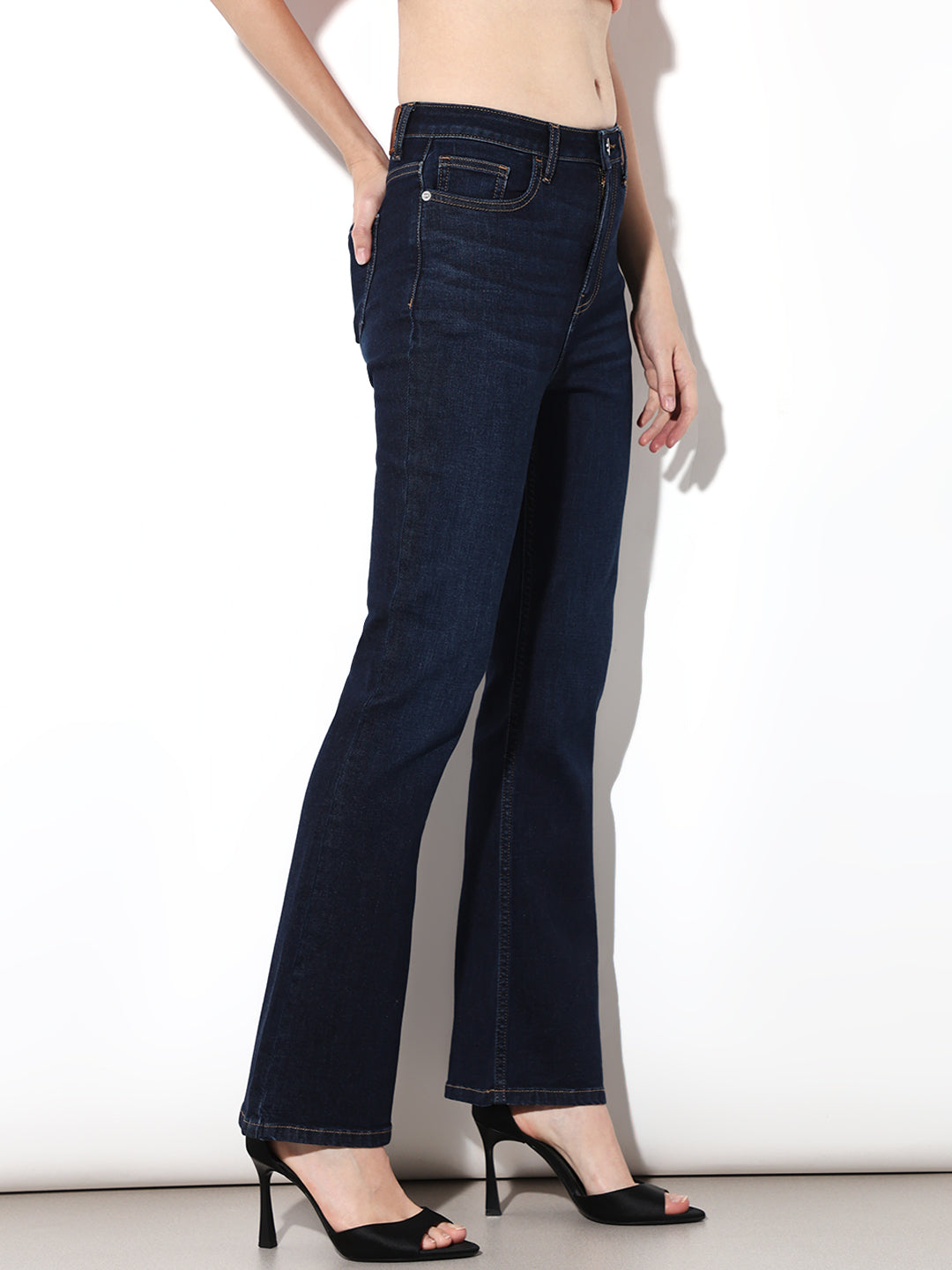 Dark Blue Flared Jeans
