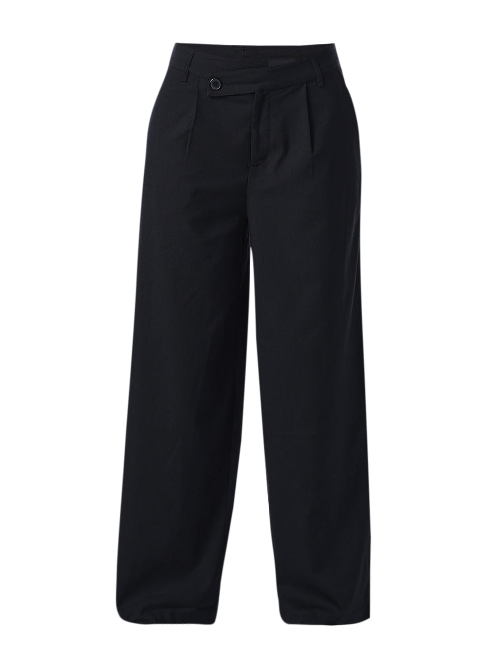 Asymmetric Waistband Flared Pants