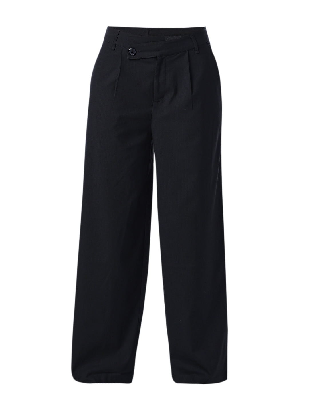 Asymmetric Waistband Flared Pants