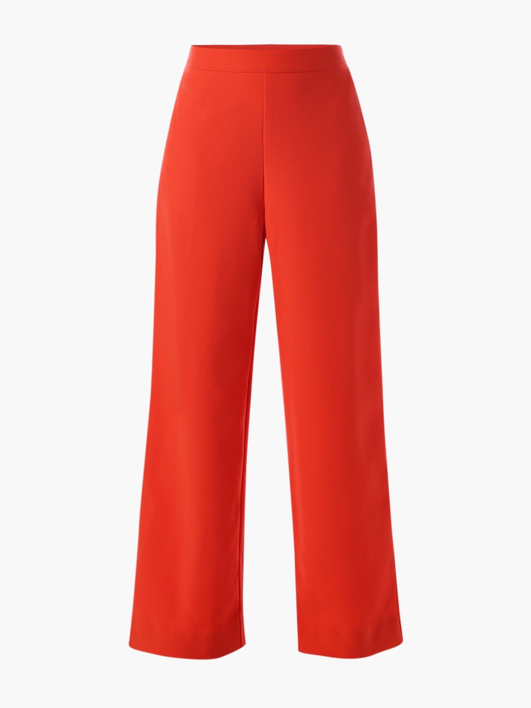 Orange High Rise Wide Leg Pants