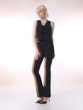 Flared Pinstripe Pants