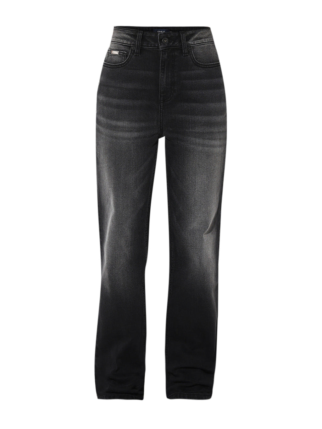 Black Washed Straight Fit Jeans