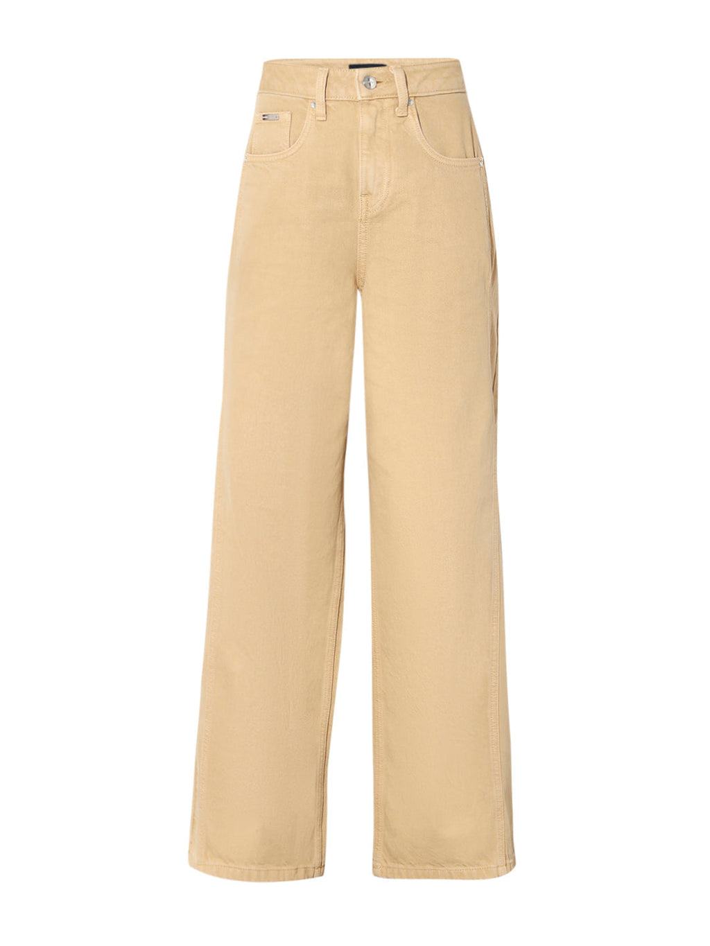 Beige Straight Fit Jeans