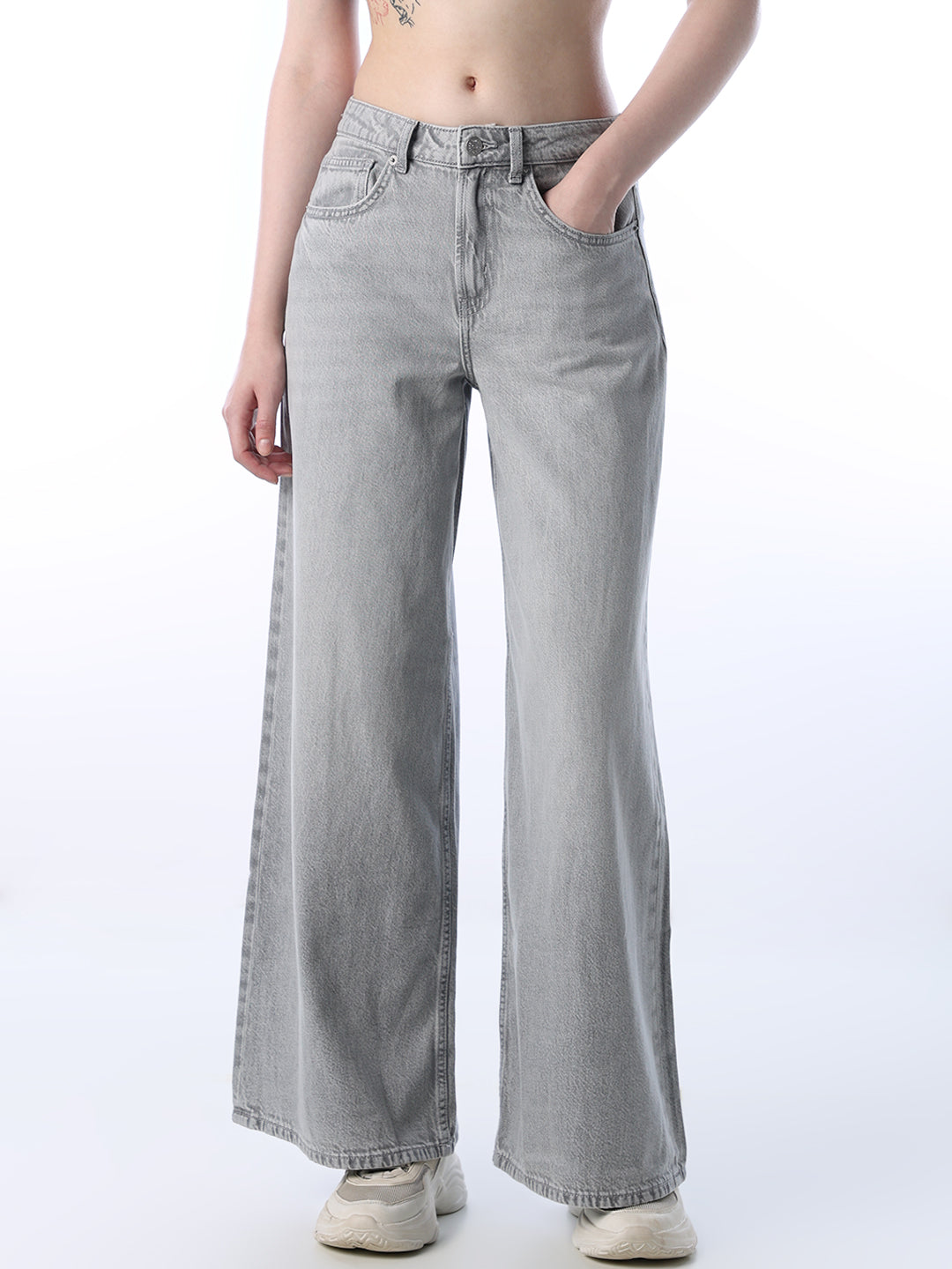 Wide Leg High Rise Jeans