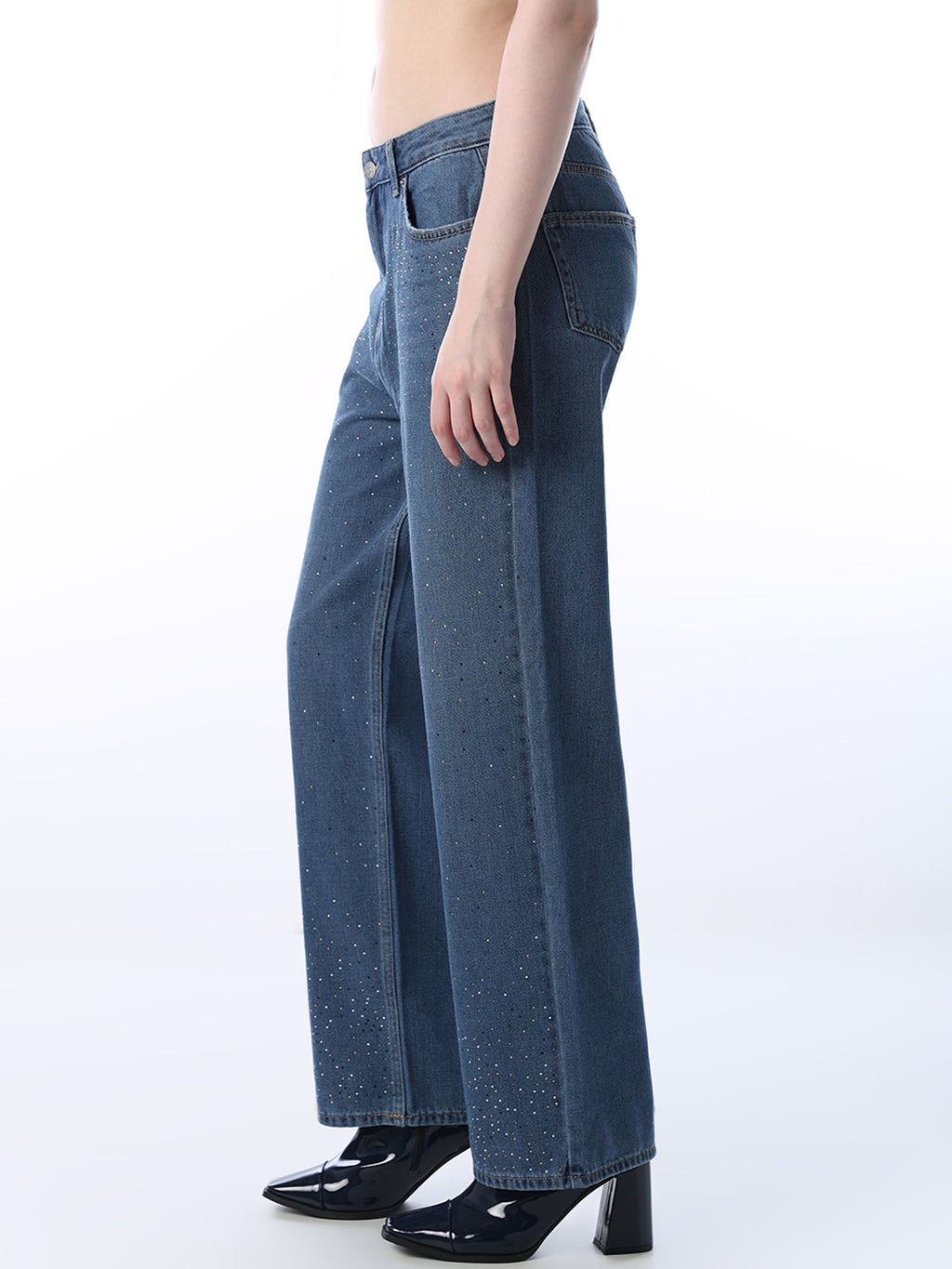 Embellished Straight Fit Jeans