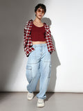 Light Blue Utility Slouchy Fit Jeans