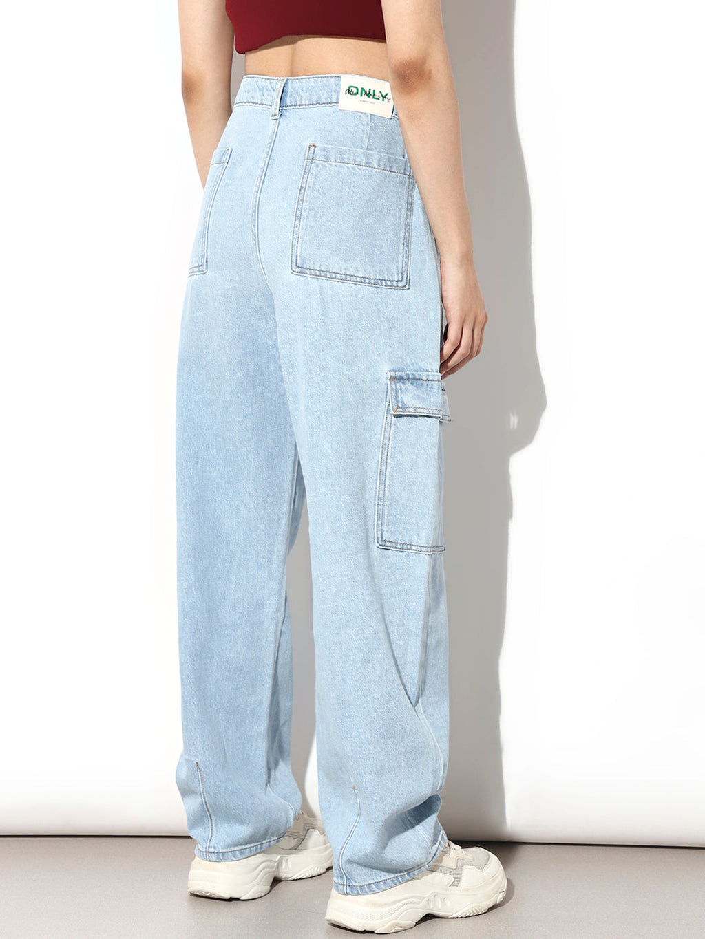 Light Blue Utility Slouchy Fit Jeans