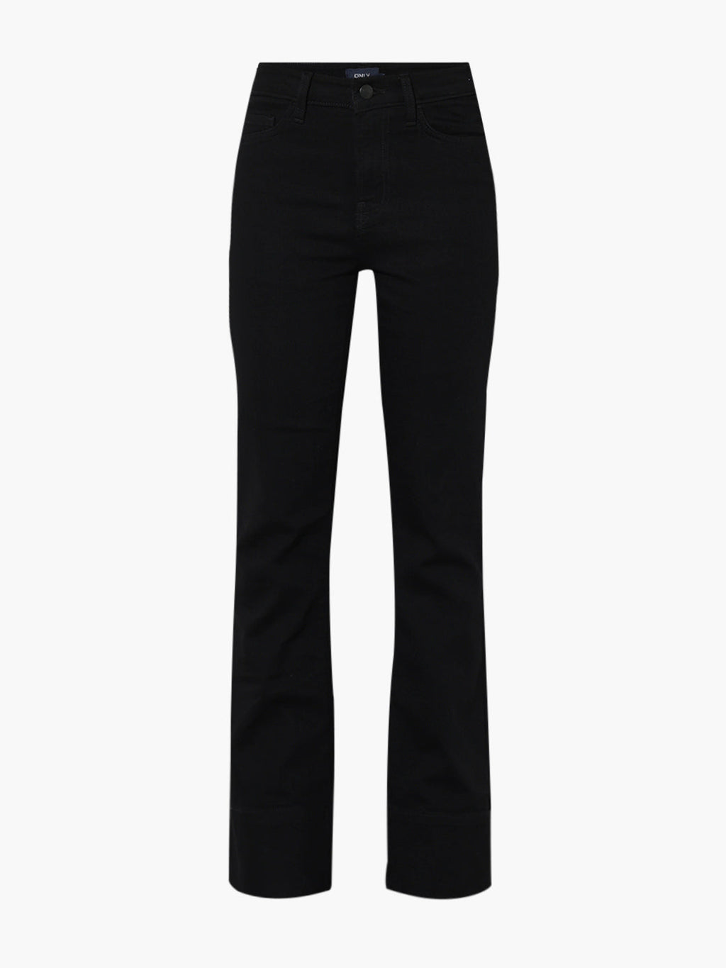 Black Mid Rise Flared Jeans