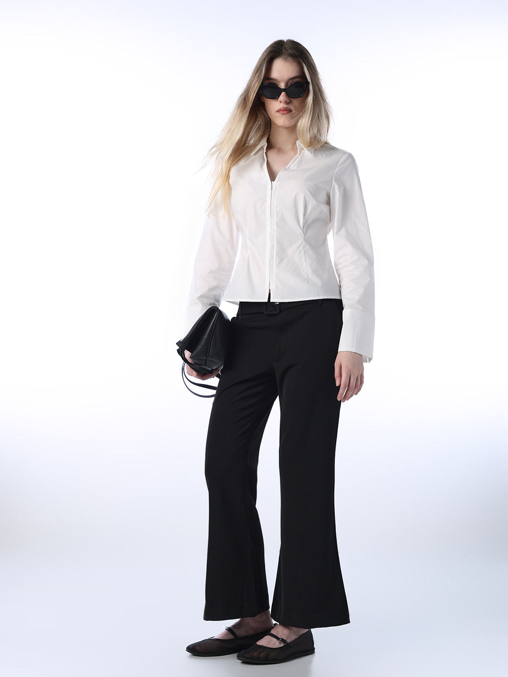 Belted Flared Pants