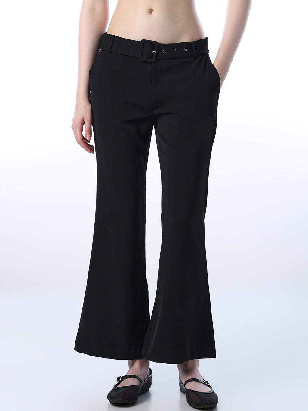 Belted Flared Pants