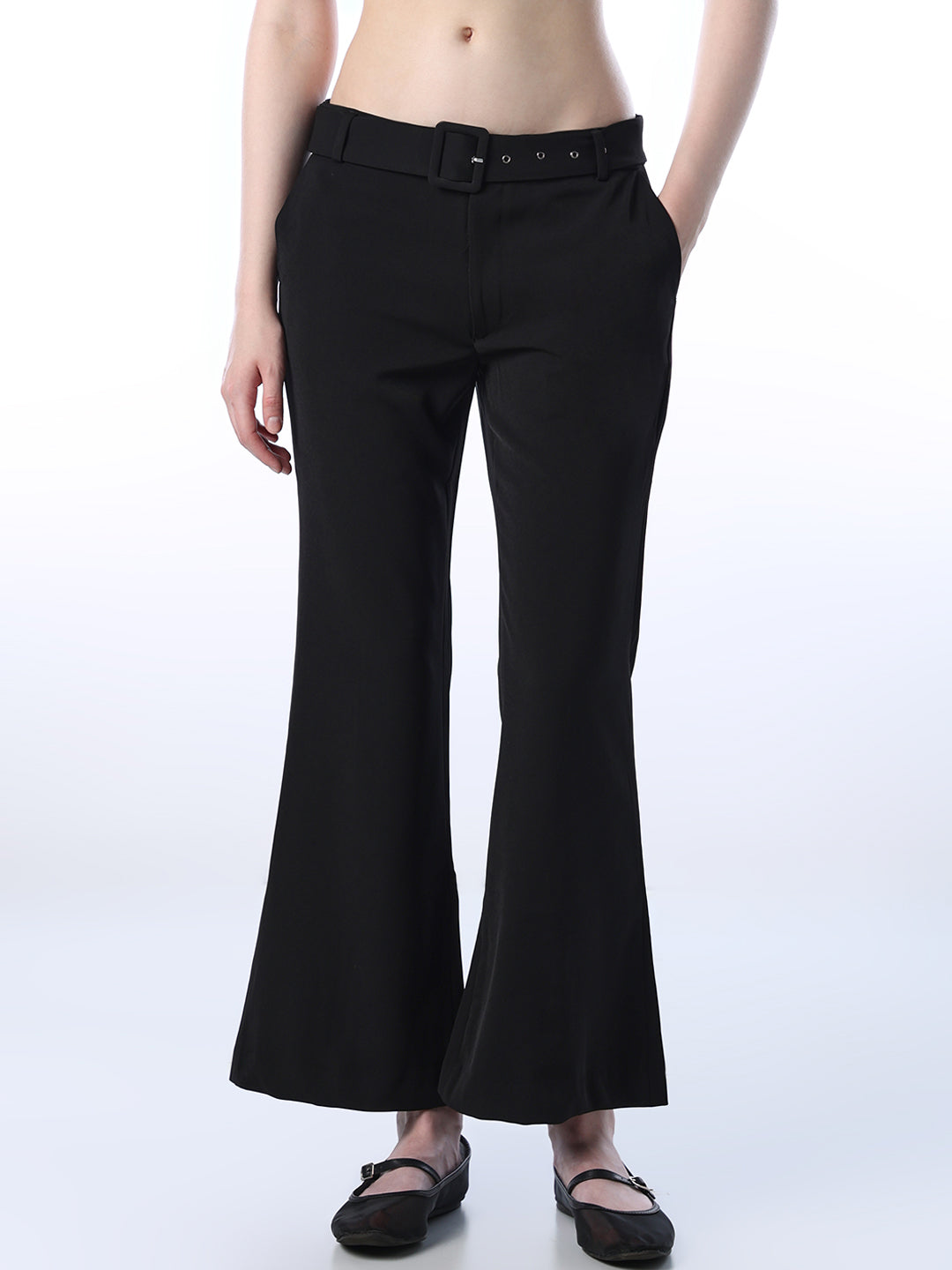 Belted Flared Pants