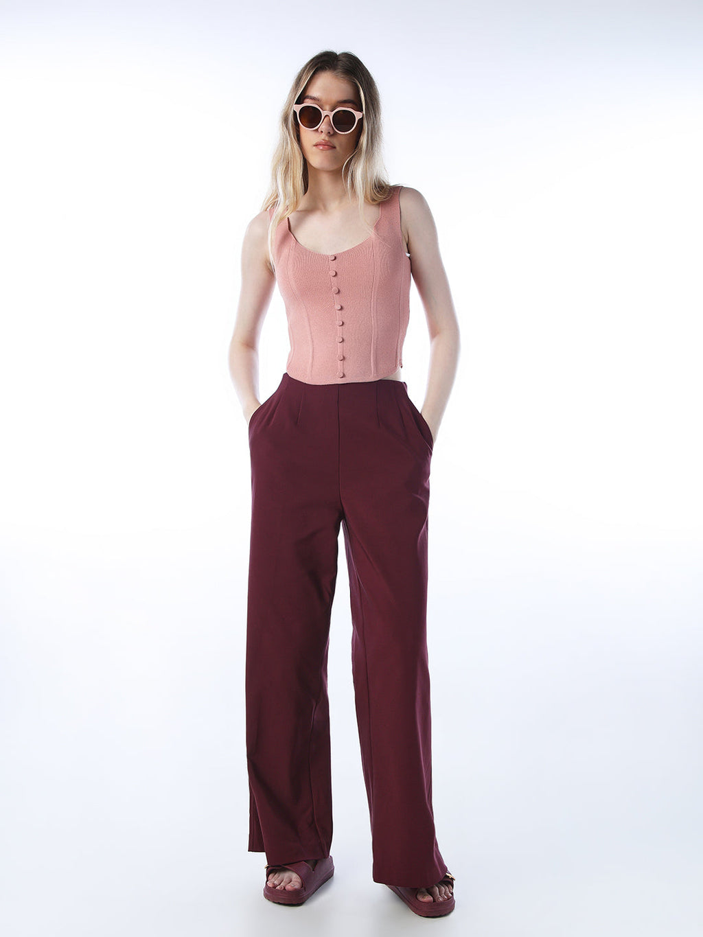 High Rise Flared Pants