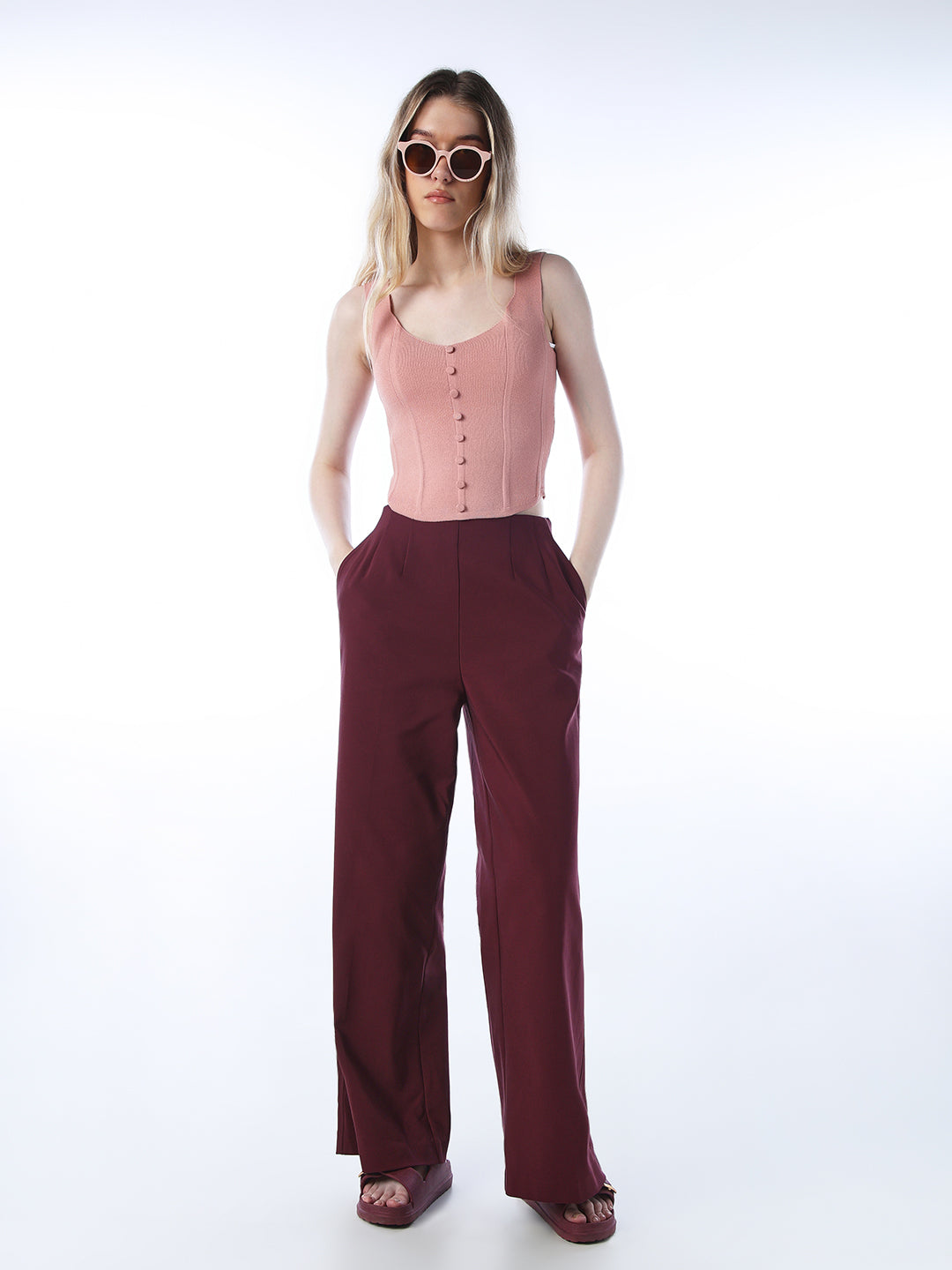High Rise Flared Pants