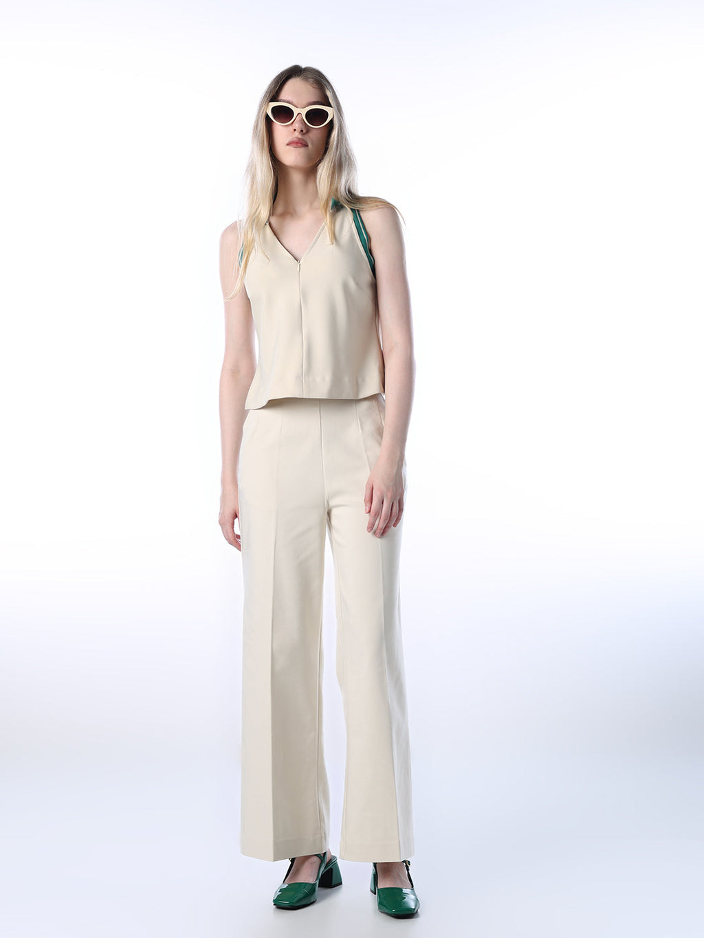 High Rise Wide Leg Pants