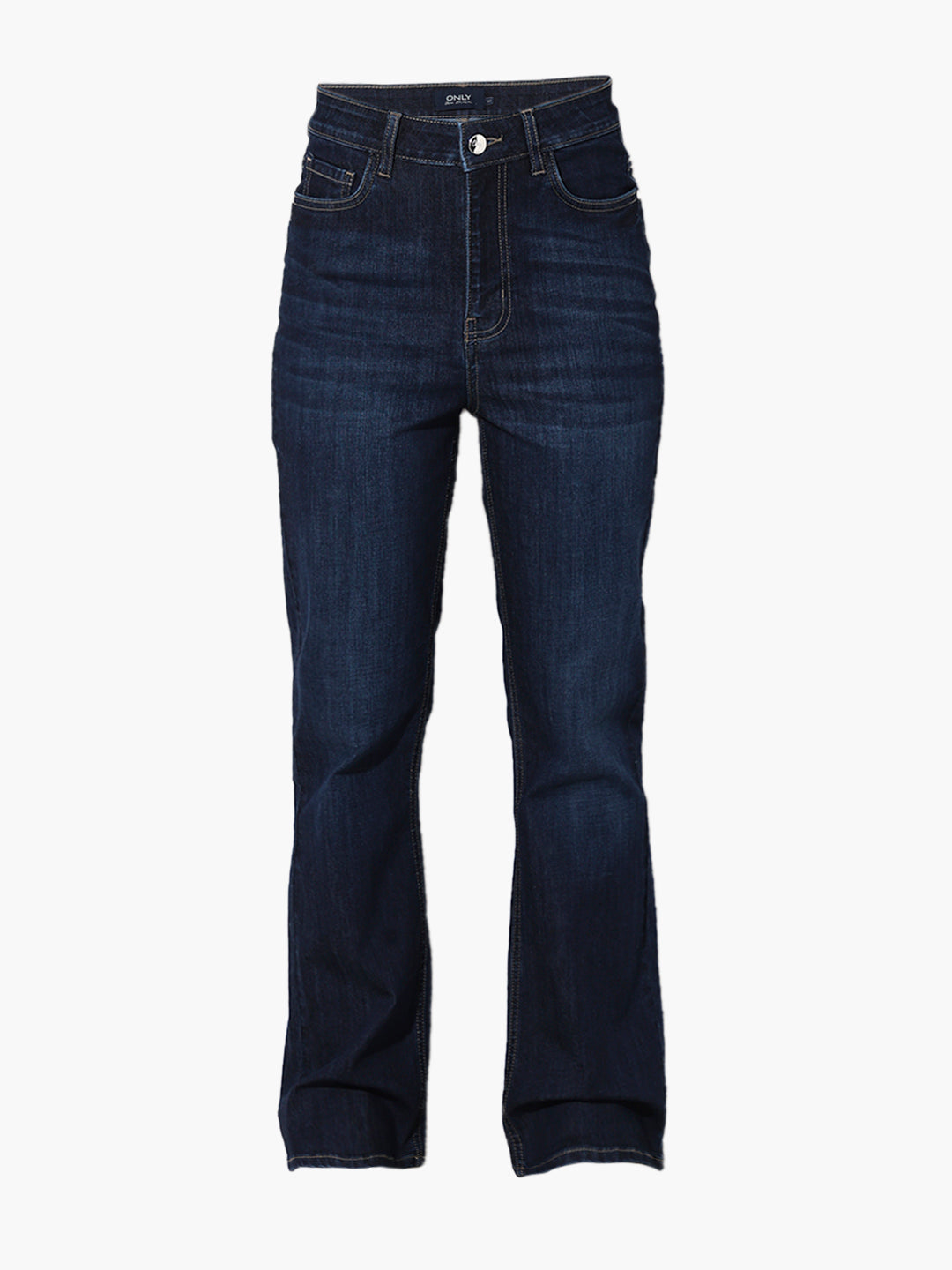 Flared High Rise Jeans - Dark Blue