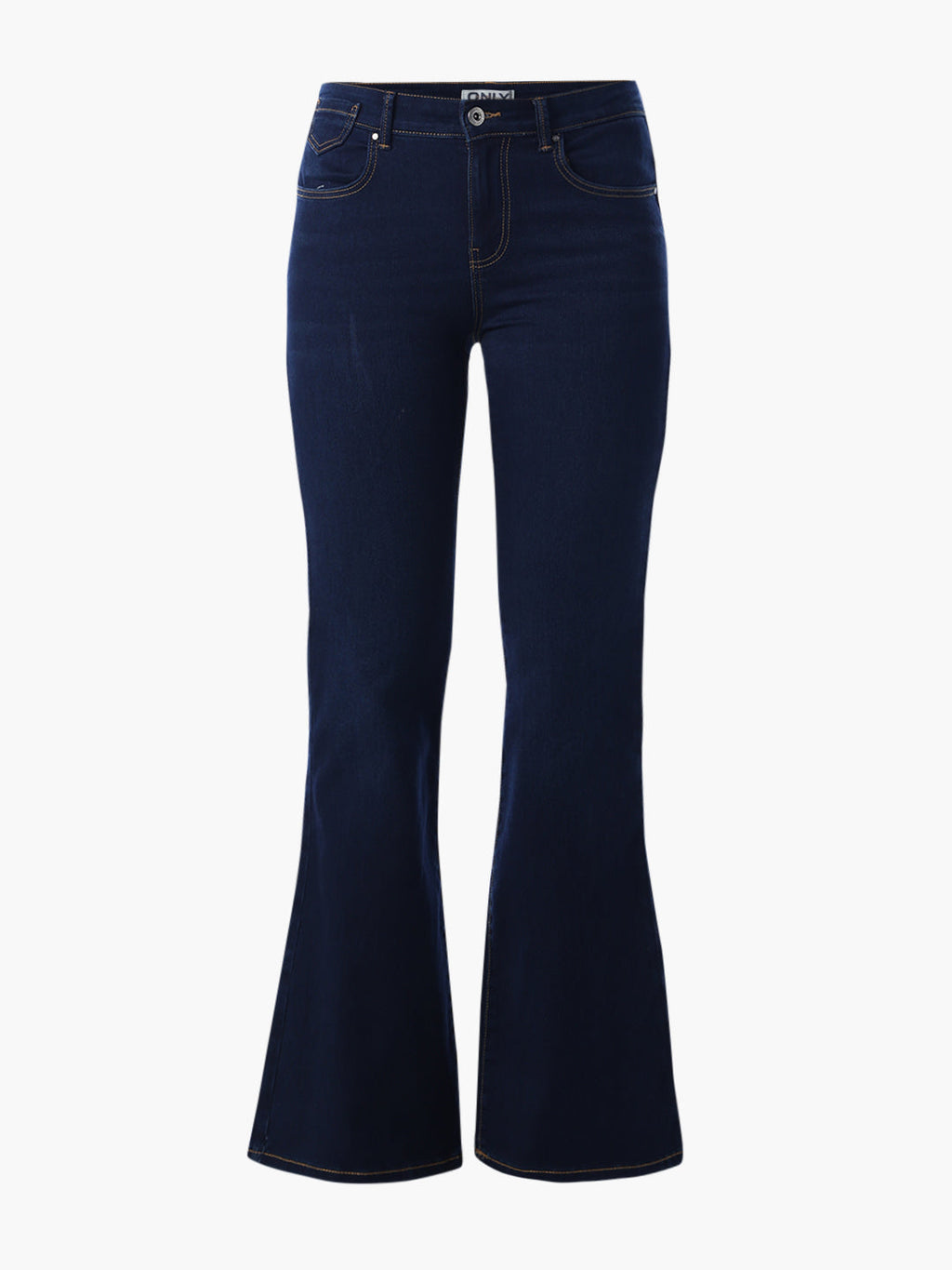 Dark Blue High Rise Flared Jeans
