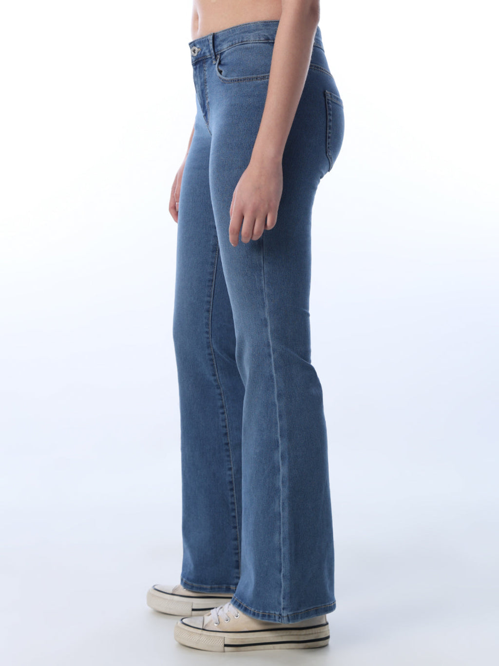 Light Blue High Rise Flared Jeans