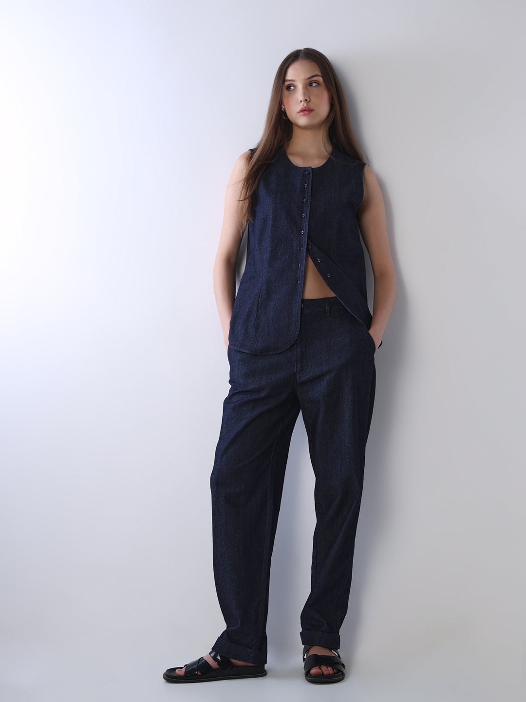 Dark Blue Straight Fit Jeans
