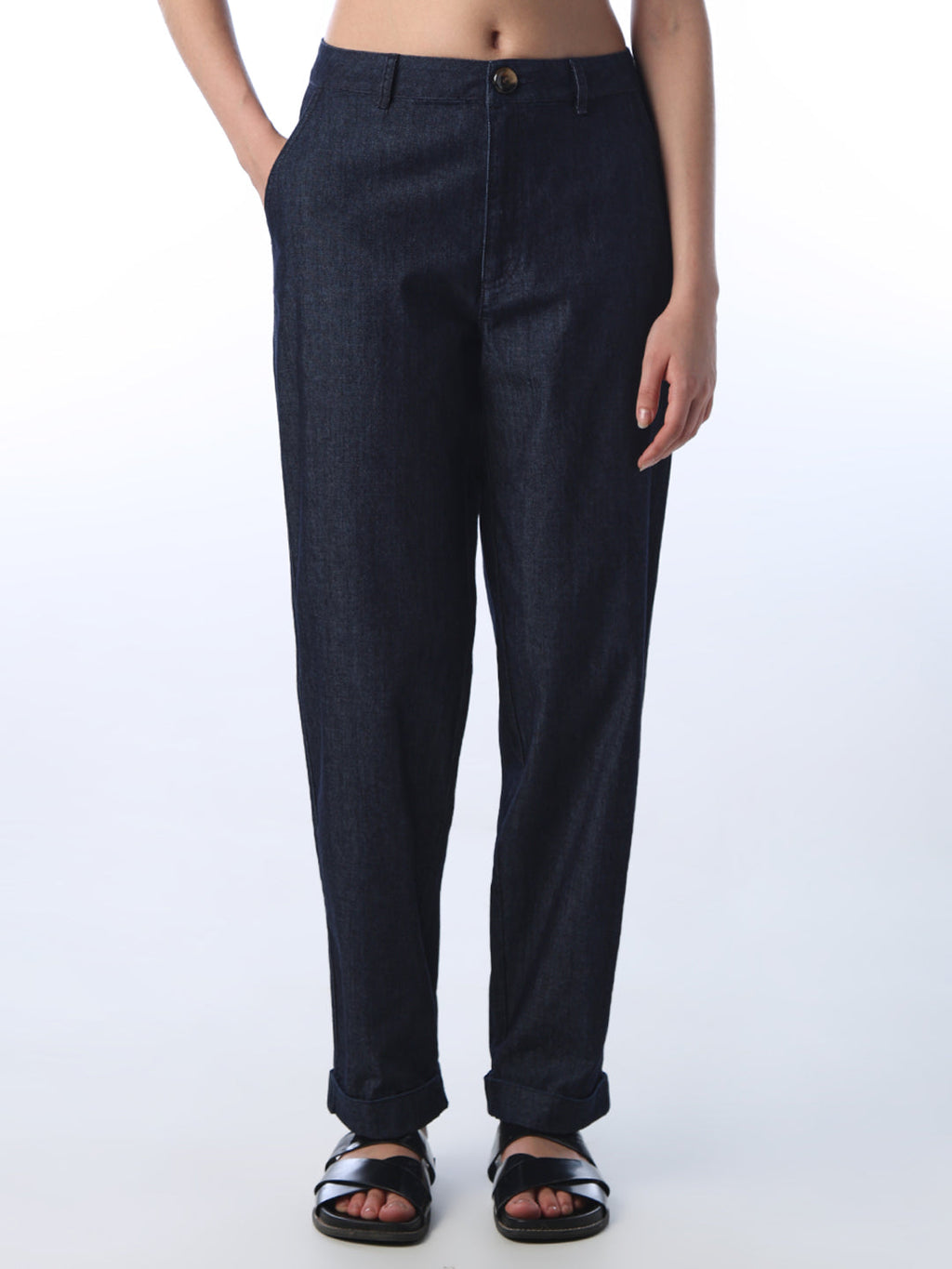 Dark Blue Straight Fit Jeans