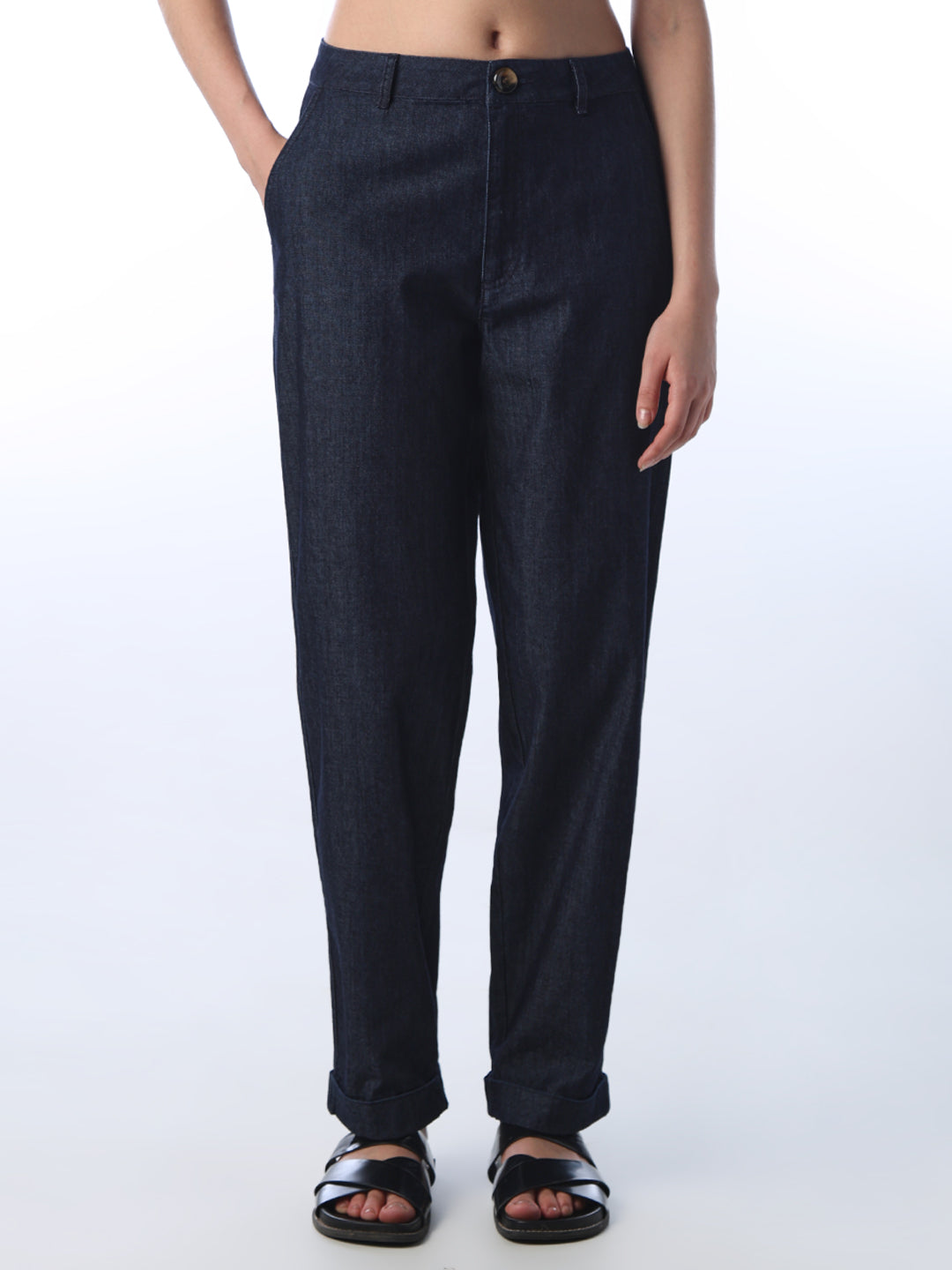 Dark Blue Straight Fit Jeans