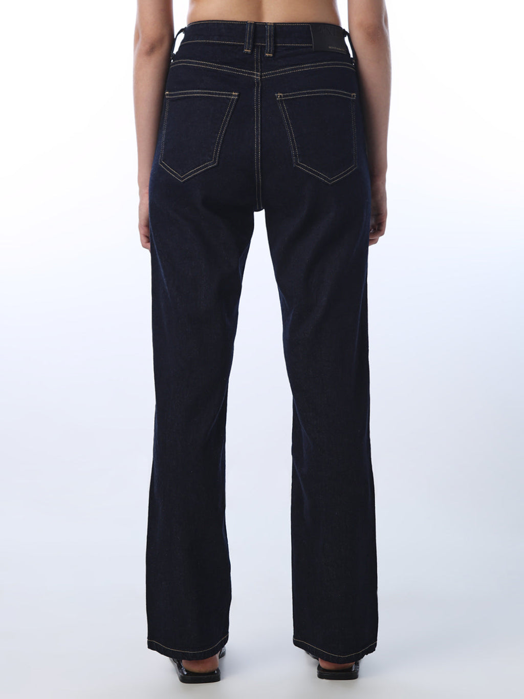 Contrast Stitch Straight Fit Jeans