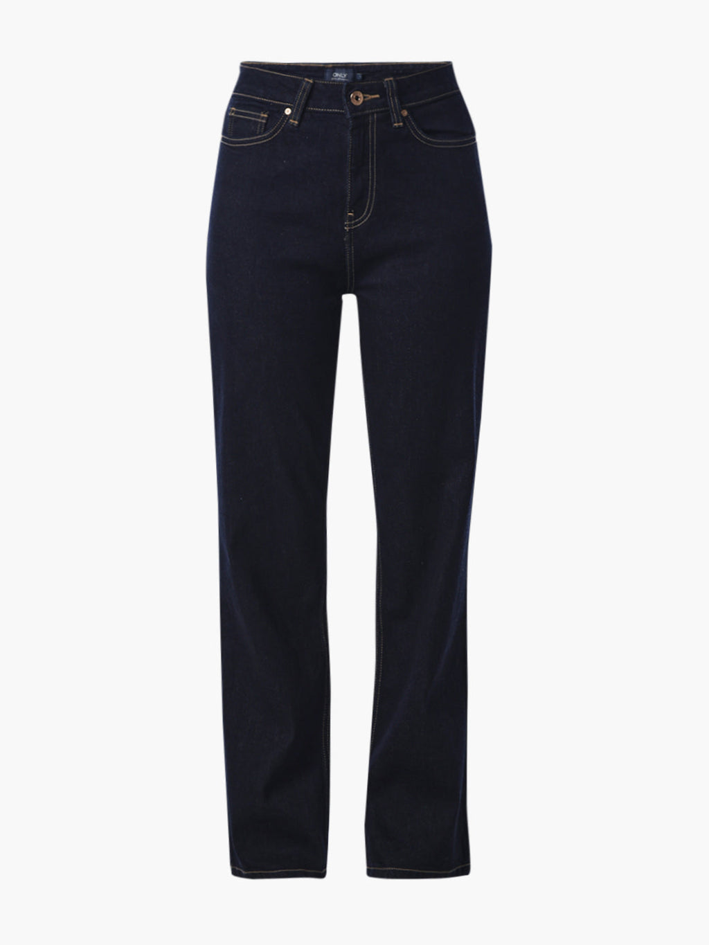 Contrast Stitch Straight Fit Jeans