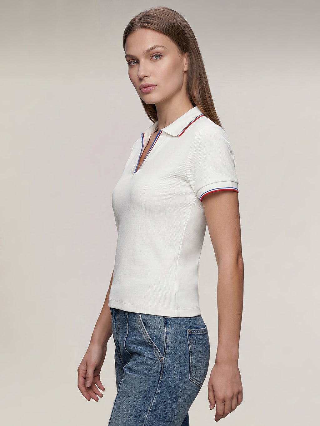 Organic Cotton Blend Polo - White