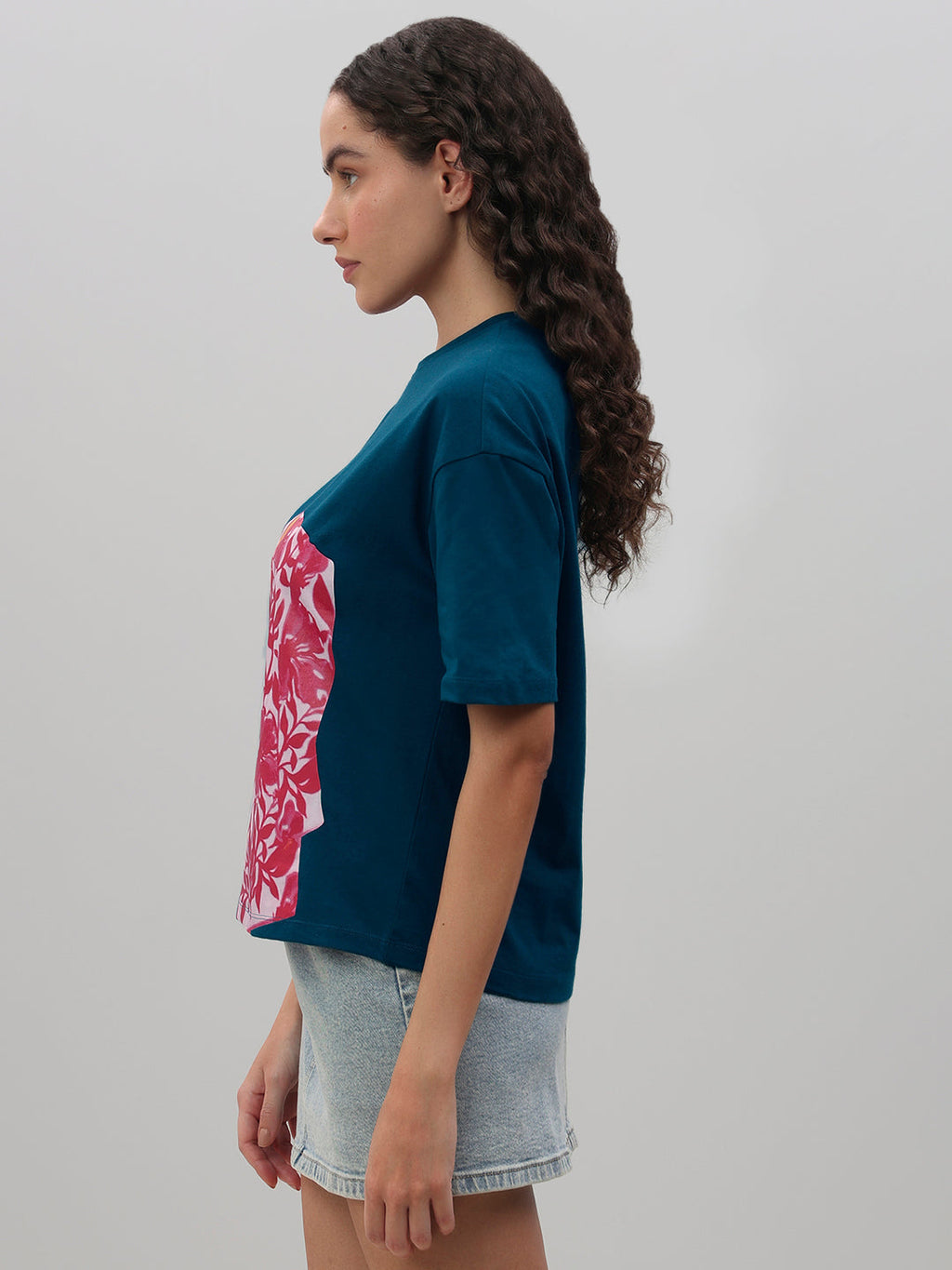 Blue Graphic Print T-Shirt