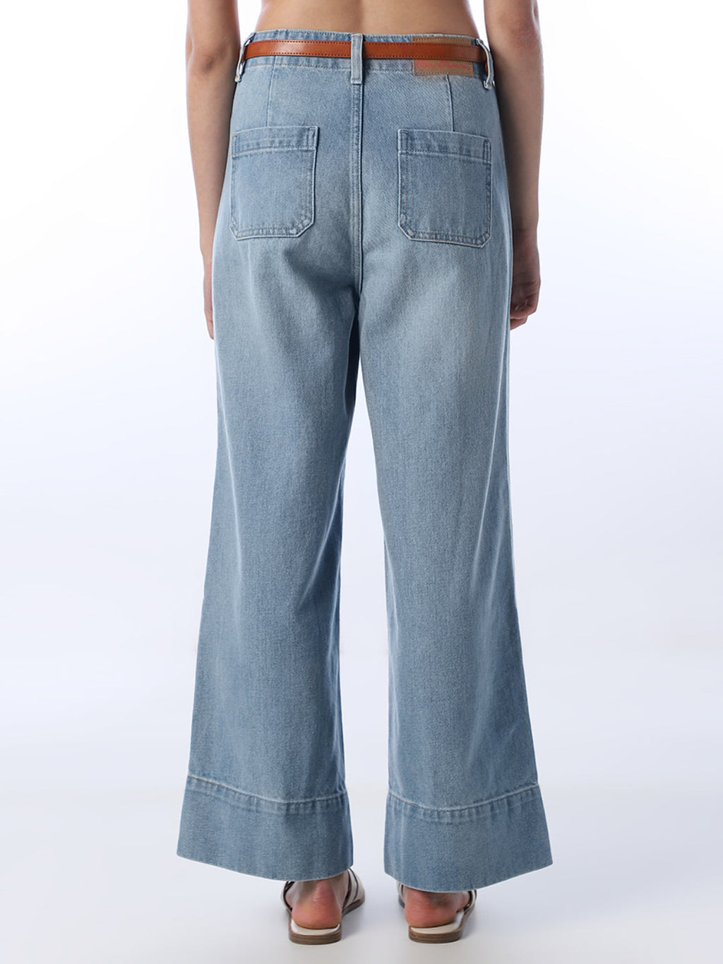 Belted Wide Leg Jeans
