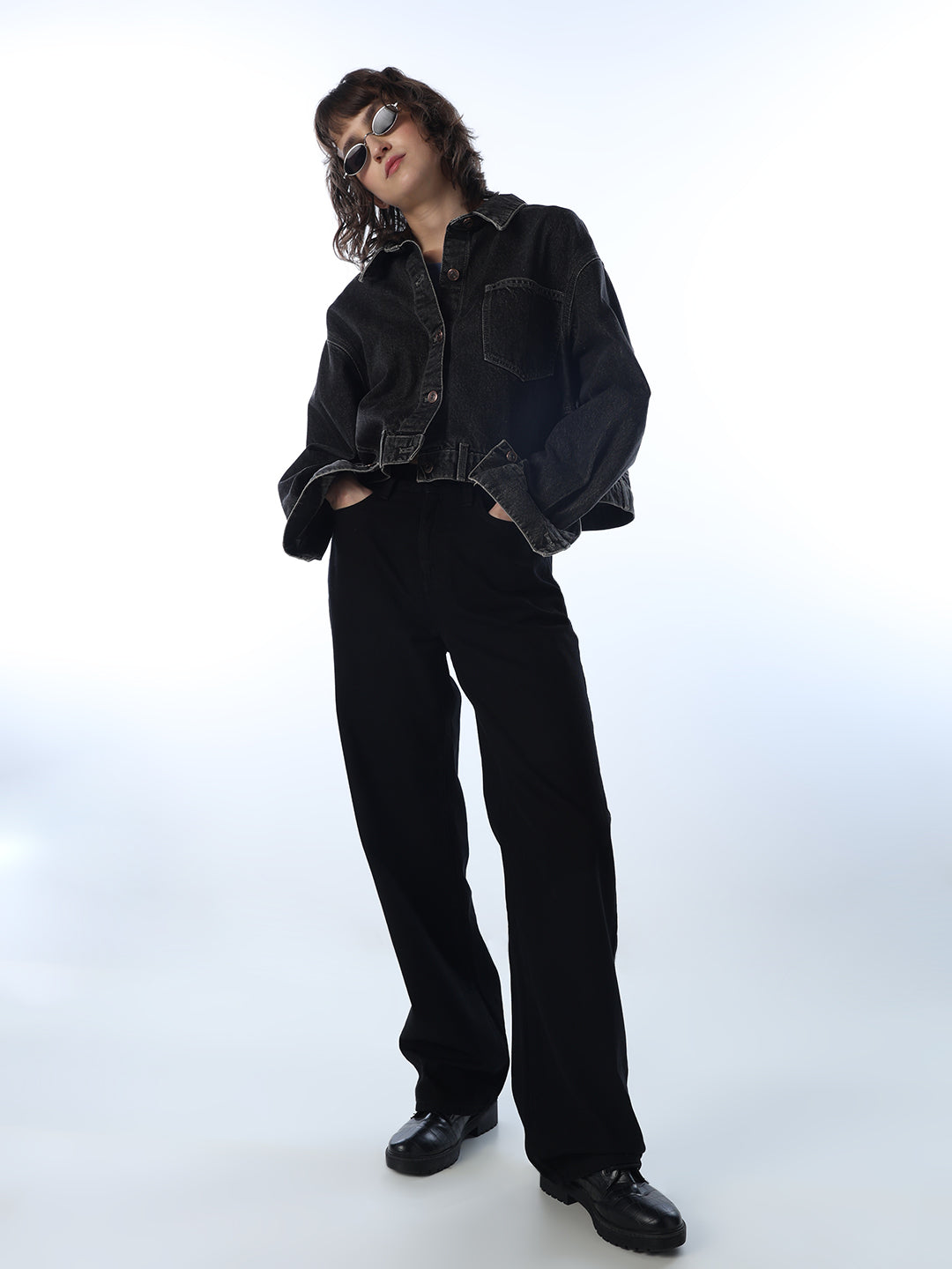 High Rise Straight Fit Jeans
