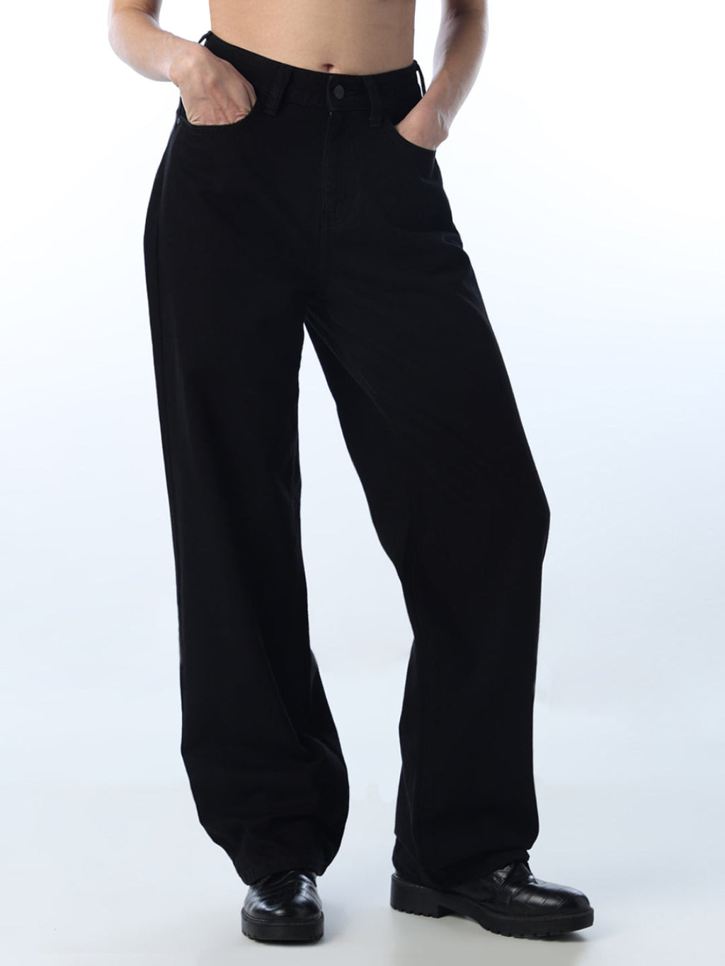 High Rise Straight Fit Jeans