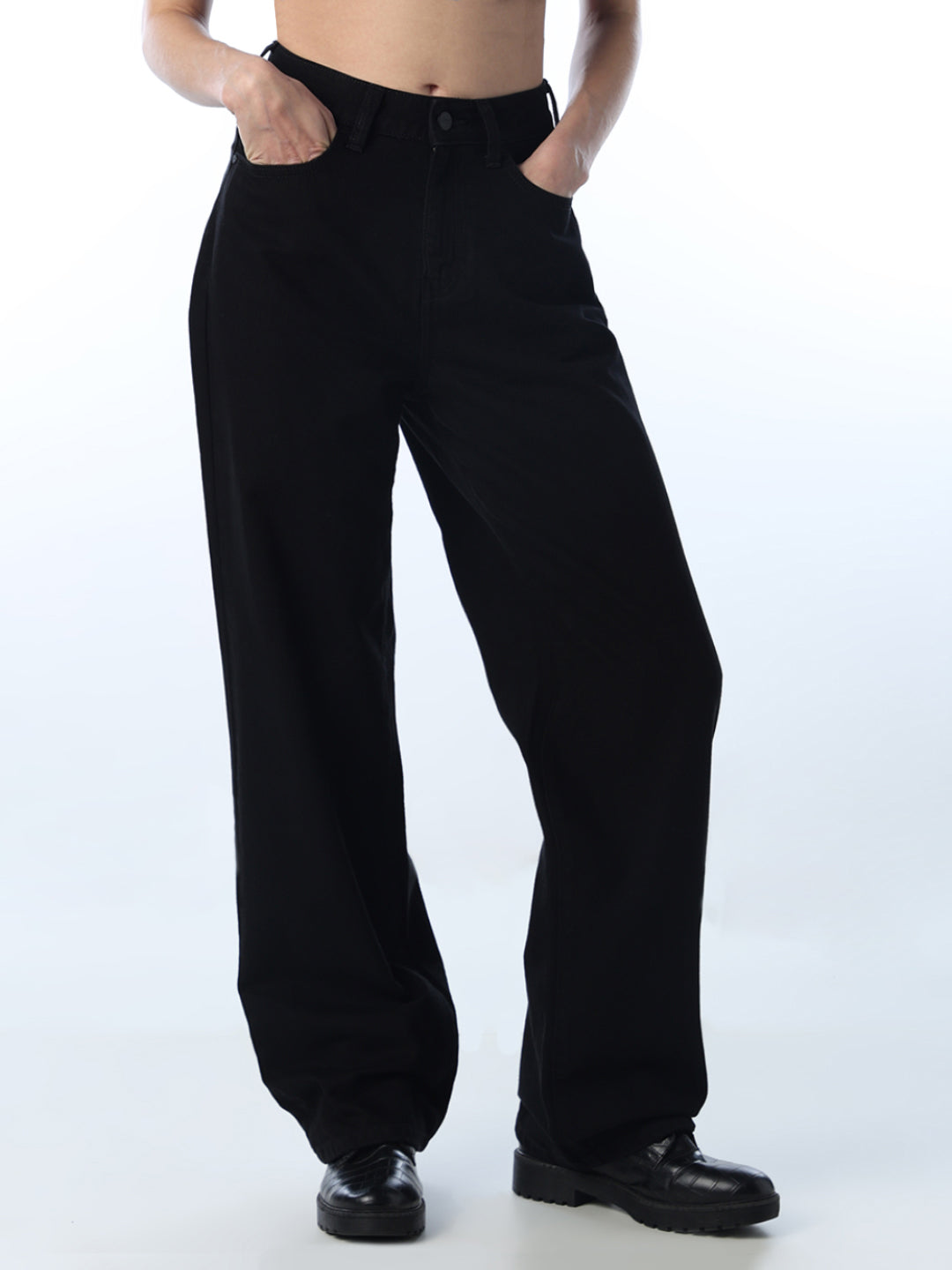 High Rise Straight Fit Jeans