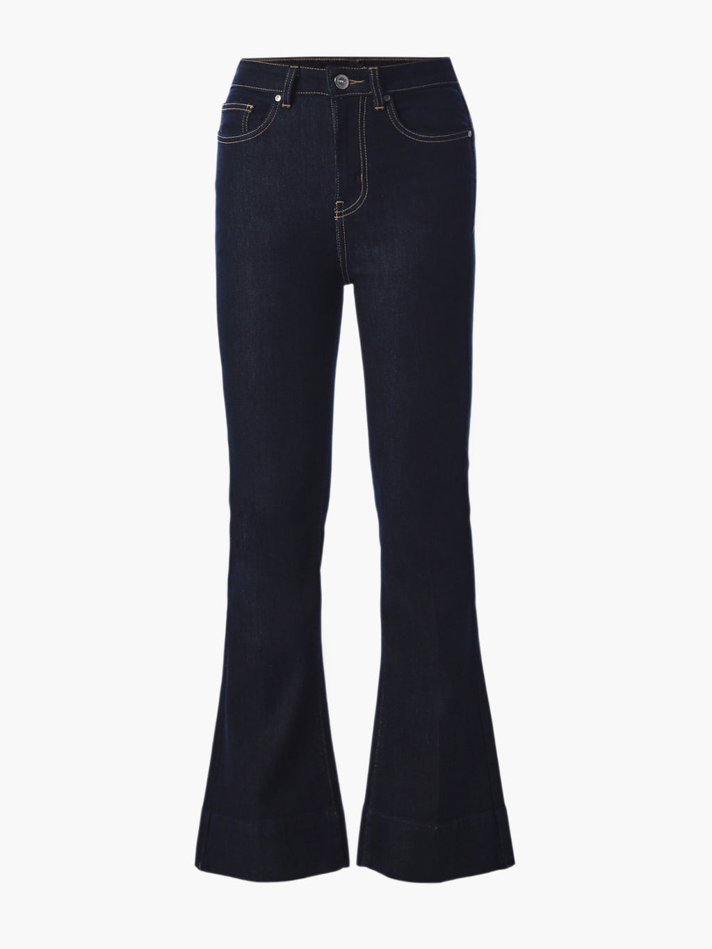 Dark Blue High Rise Flared Jeans