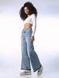 Light Wash Wide Leg Jeans