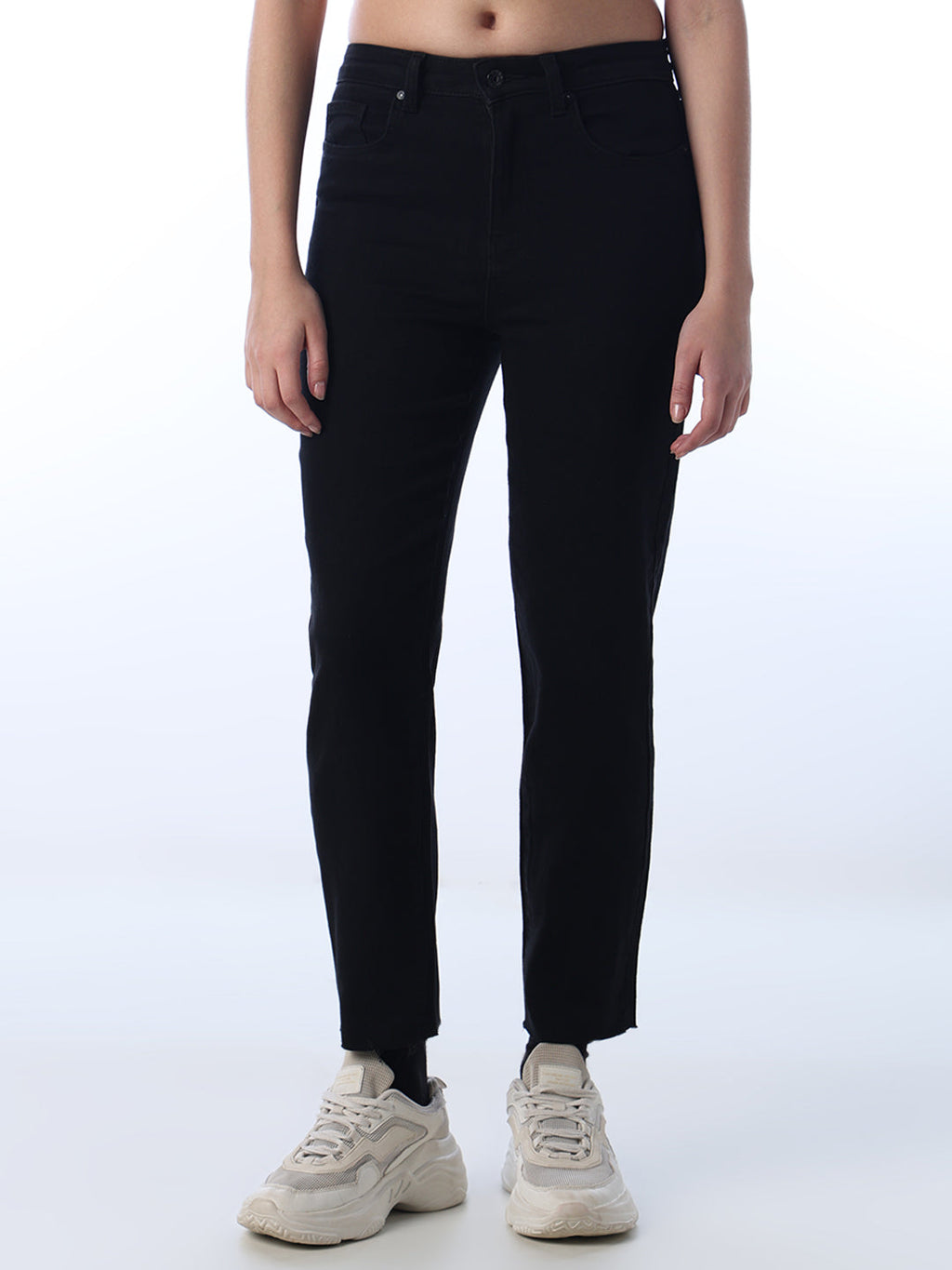 High Rise Straight Fit Jeans
