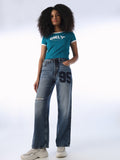 High Rise Mildly Distressed Jeans