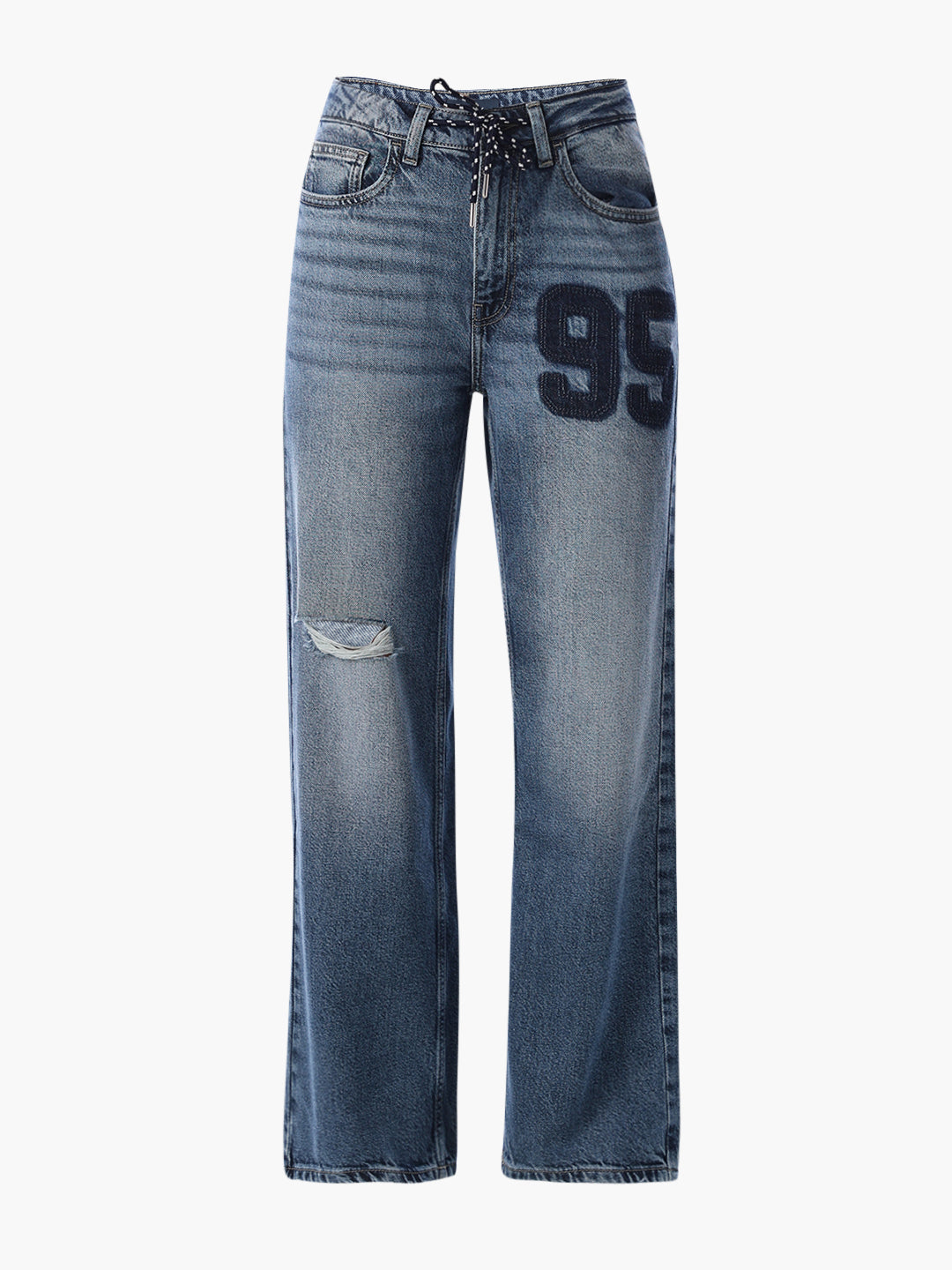 High Rise Mildly Distressed Jeans