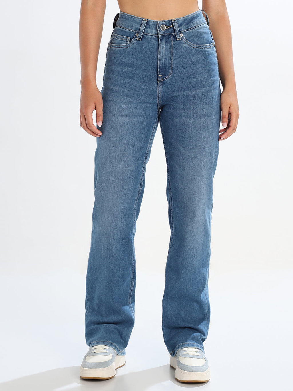 Light Blue Straight Fit Jeans