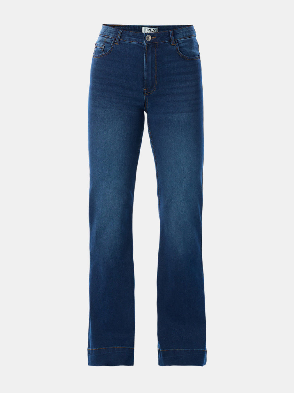 Blue High Rise Flared Jeans