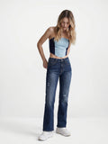 Distressed Straight Fit Jeans