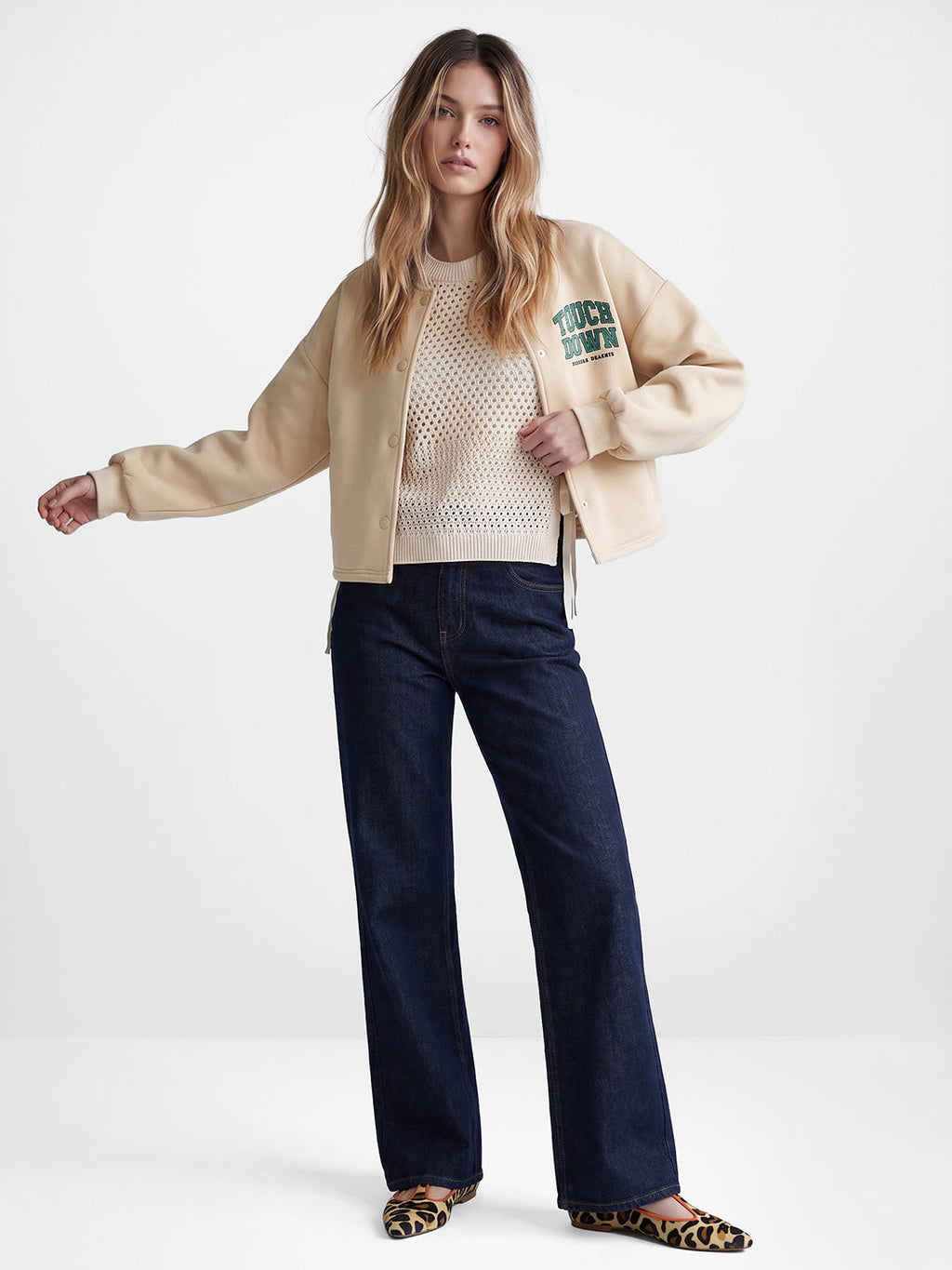 Dark Blue Wide Leg Jeans