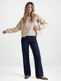 Dark Blue Wide Leg Jeans