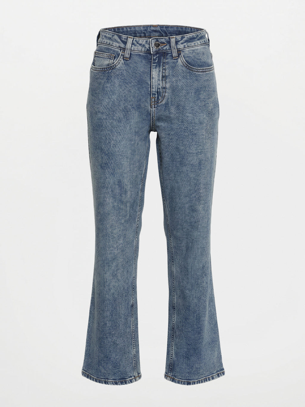 Blue Washed Straight Fit Jeans