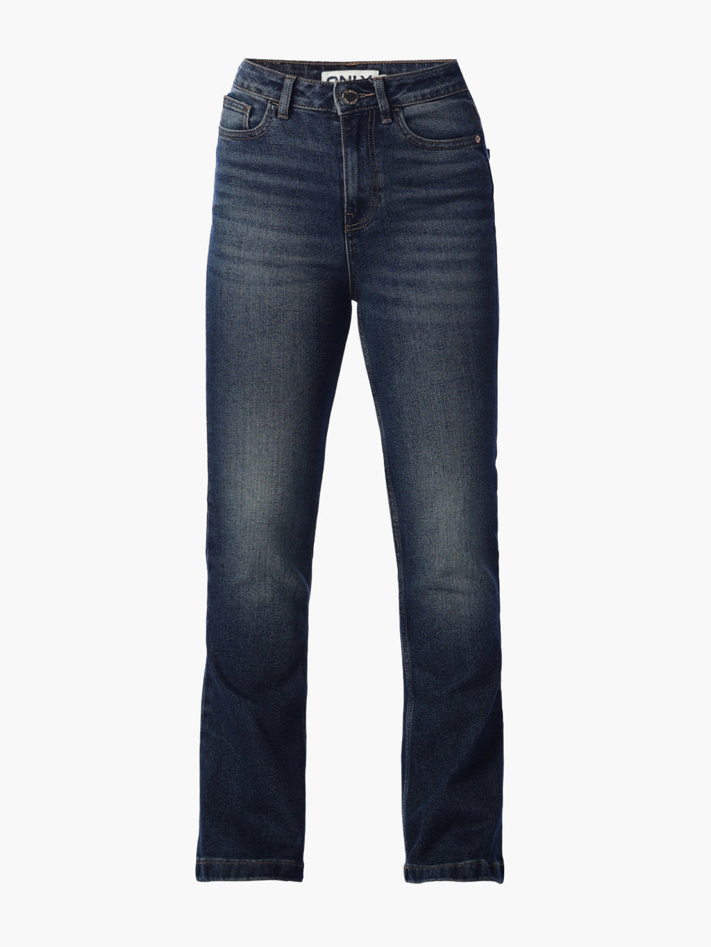 Dark Blue Washed Flared Jeans