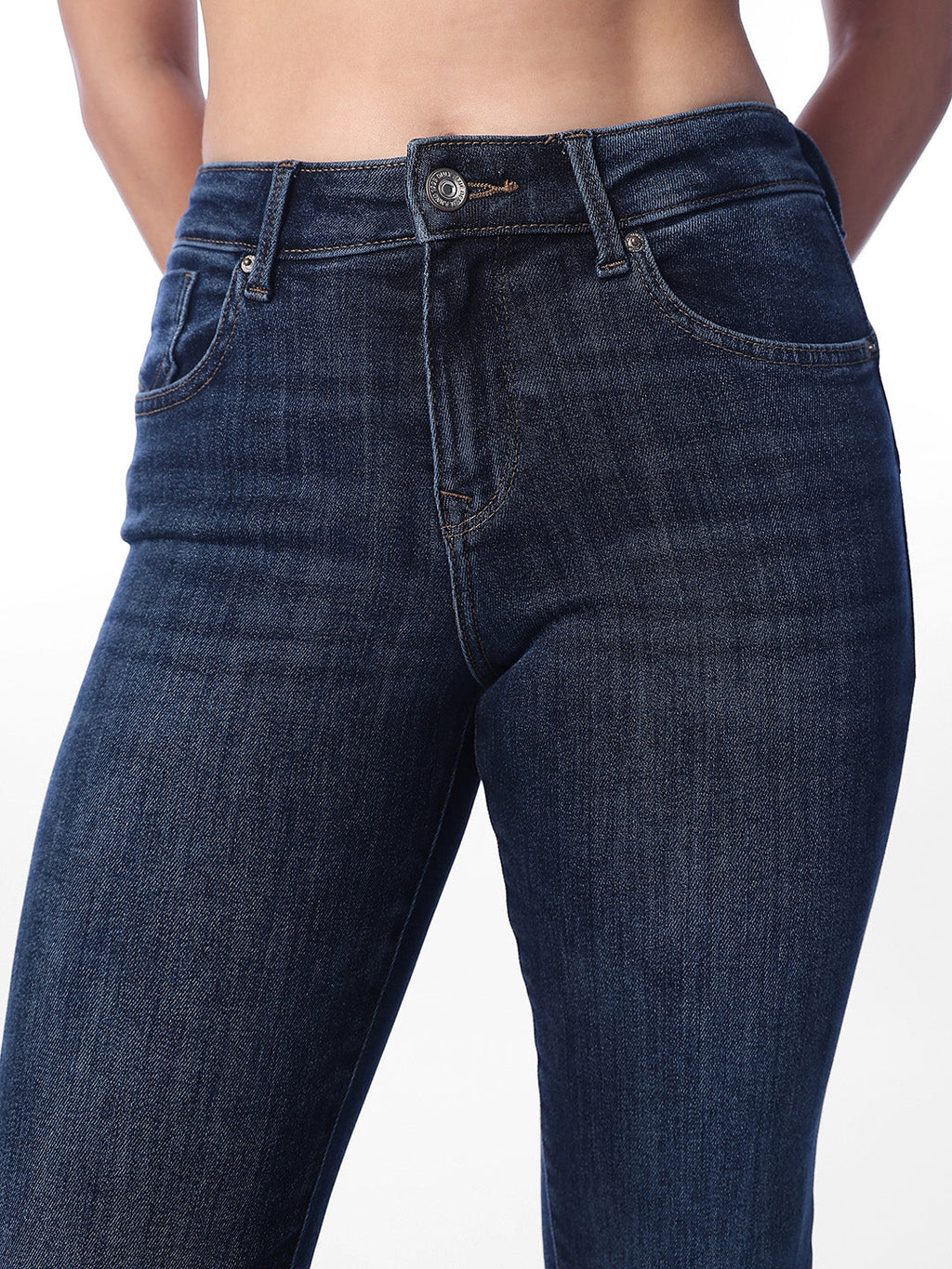 Dark Blue Flared Push up Jeans