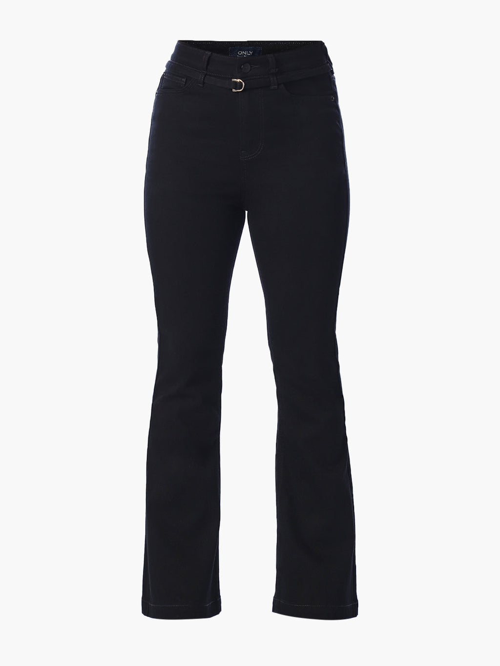 Black Flora Flared Jeans